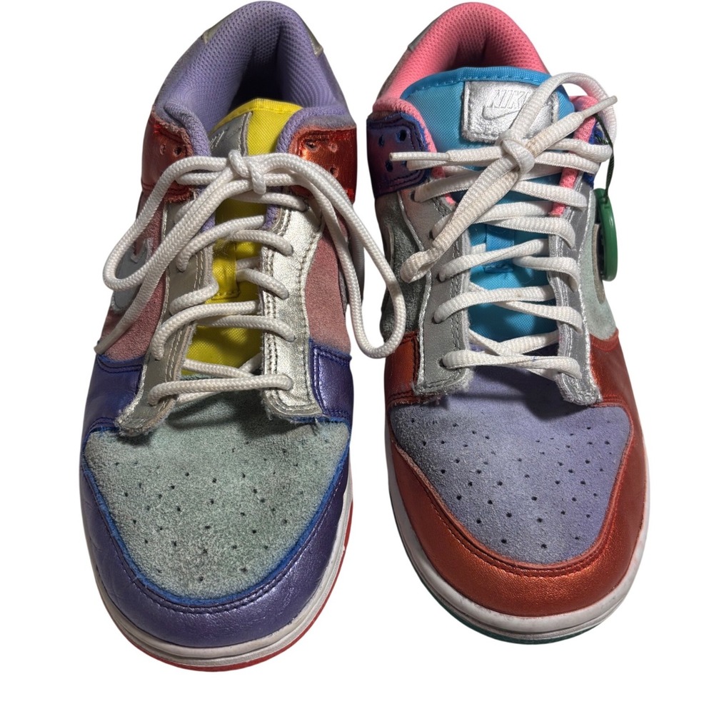 Nike Dunk Low Sunset Pulse Multi-Color Metallic Suede DN0855-600 Womens 8.5